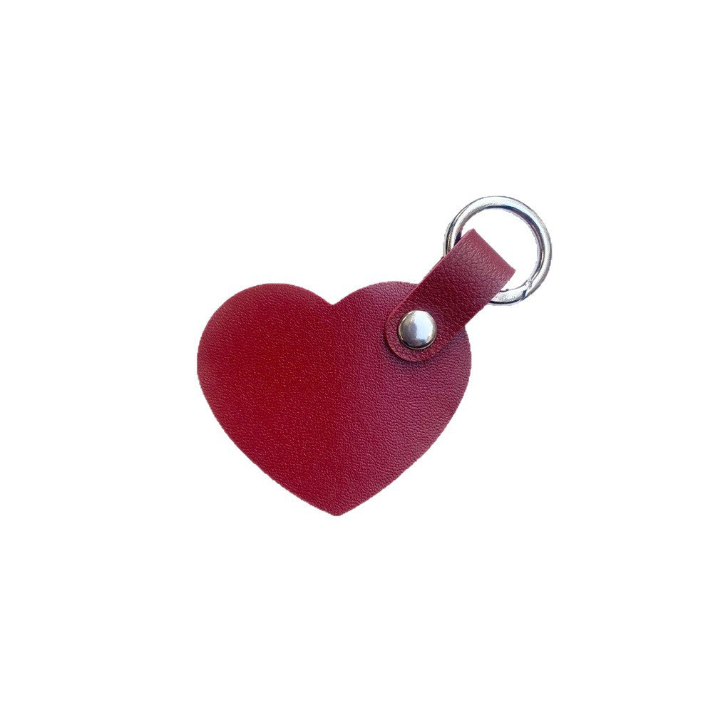 Leather Heart-Shaped Keychain kalsten