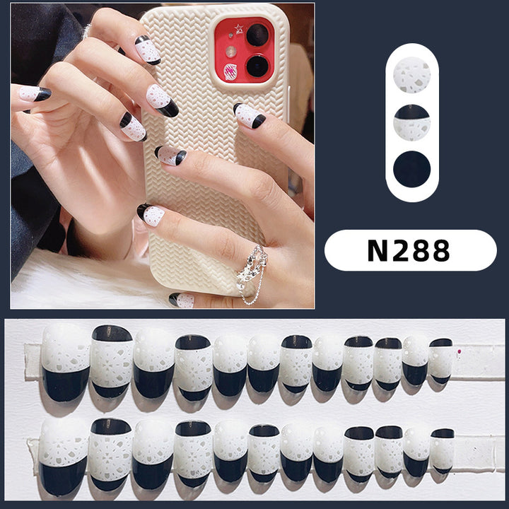 Artistic Press-On Nail Tips Set with Unique Patterns
