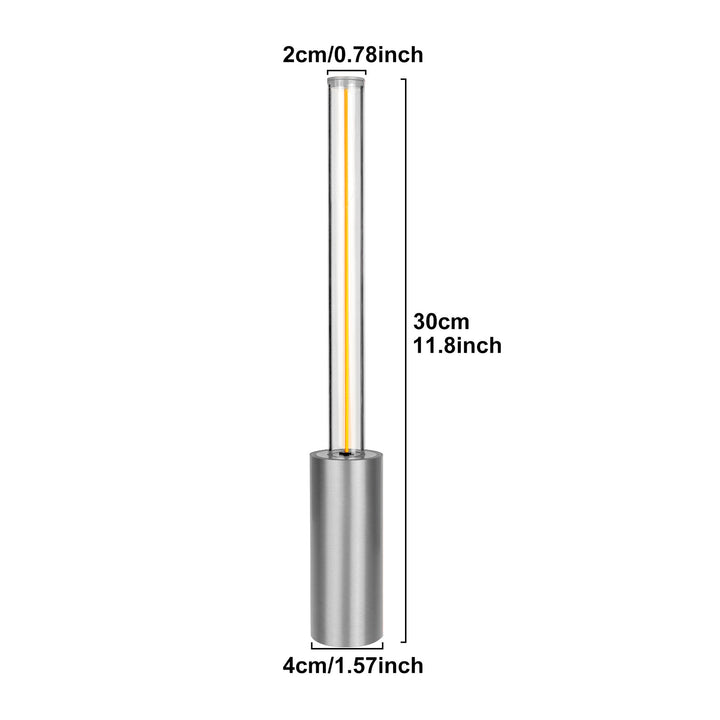 Contemporary Glass Tube Table Lamp