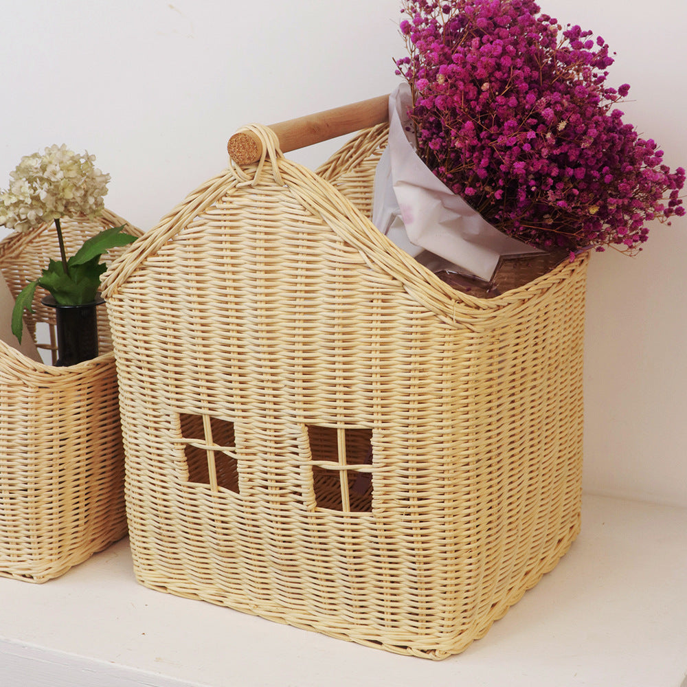 Woven House-Shaped Storage Basket Kalsten