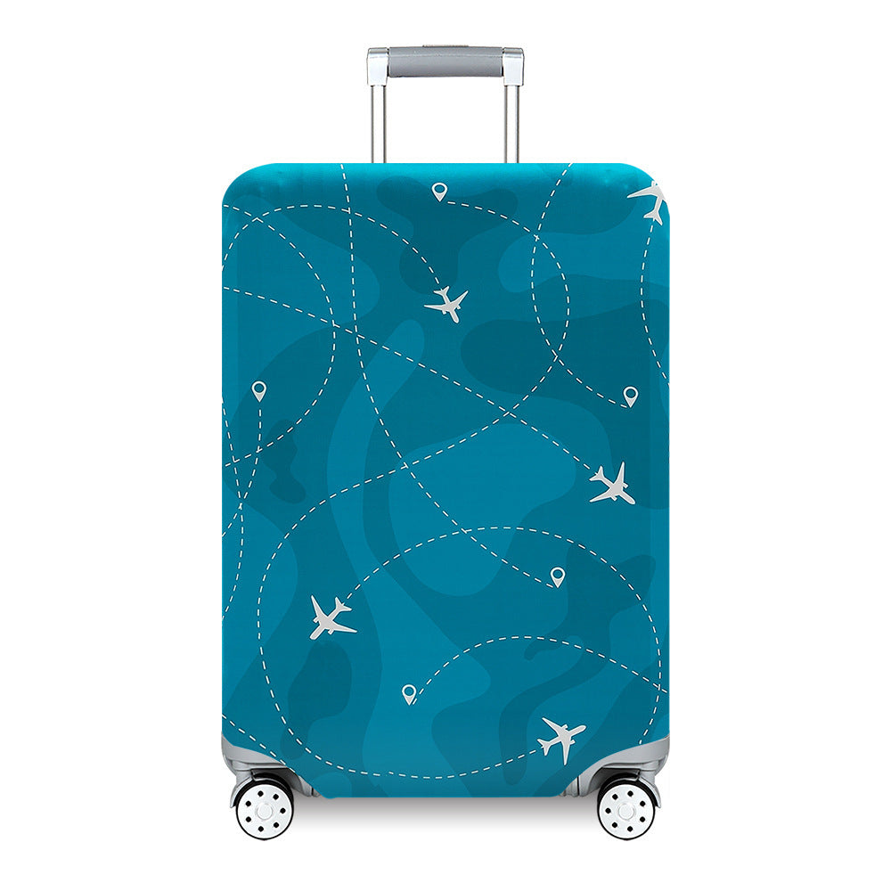 Unisex hard-shell travel suitcase with artistic landscape design Kalsten