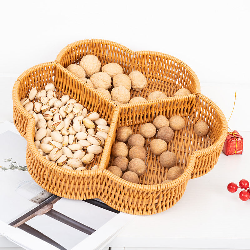 Decorative Wicker Snack Tray Kalsten