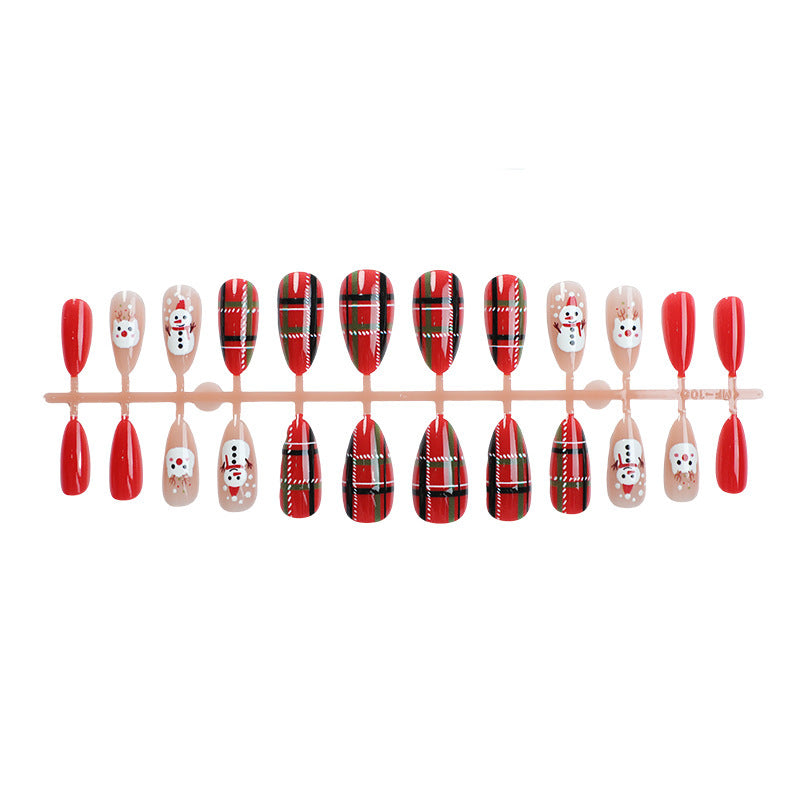 Festive Holiday-Themed Press-On Nail Art Set Kalsten 1790636399