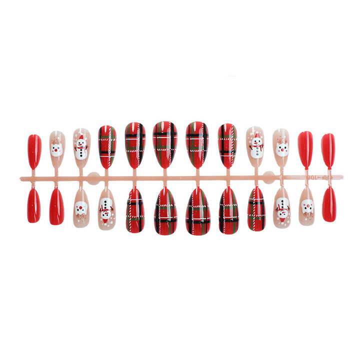 Festive Holiday-Themed Press-On Nail Art Set Kalsten 1790636399