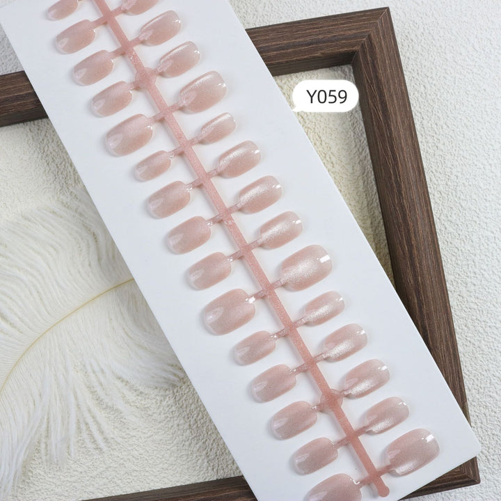 Shimmering Glossy Press-On Nail Set