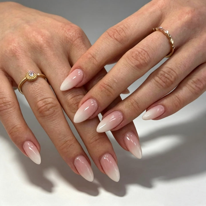 Elegant Almond-Shaped Gel Nail Extensions
