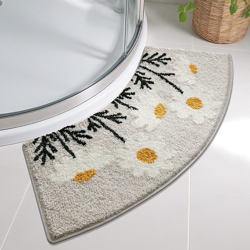 Floral Design Memory Foam Bath Mat Kalsten