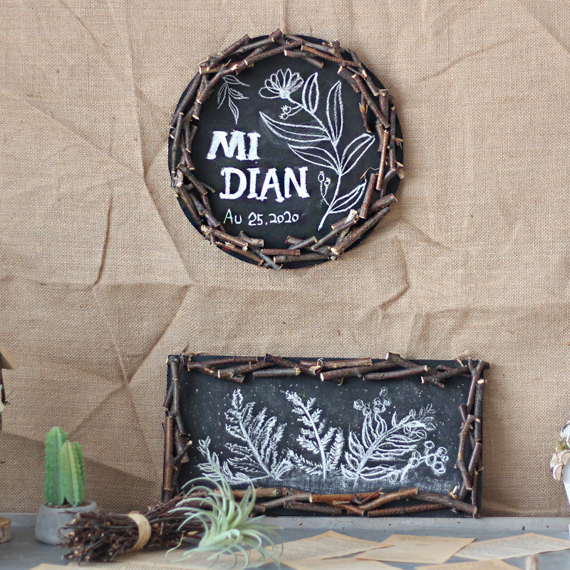 Decorative wall table with rustic frame Kalsten