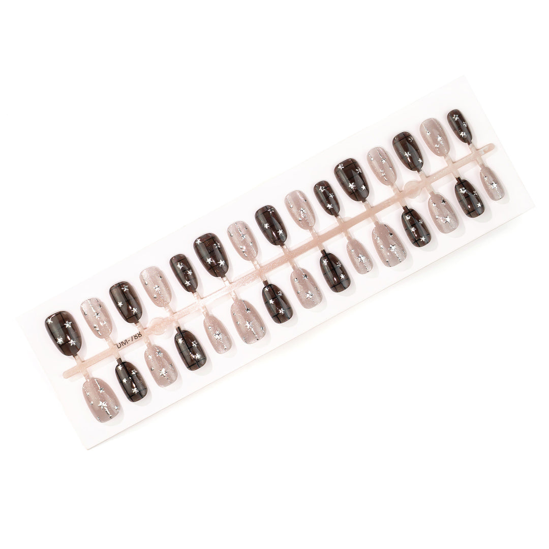 Artistic Starry Design Press-On Nail Set
