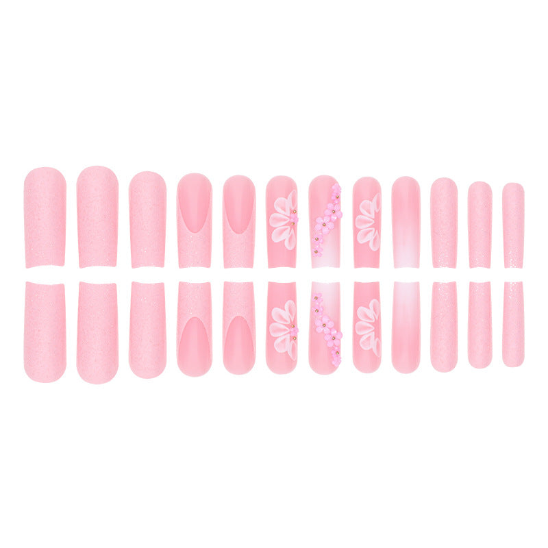 Decorative Floral 3D Press-On Nails Kalsten