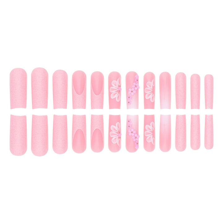 Decorative Floral 3D Press-On Nails Kalsten