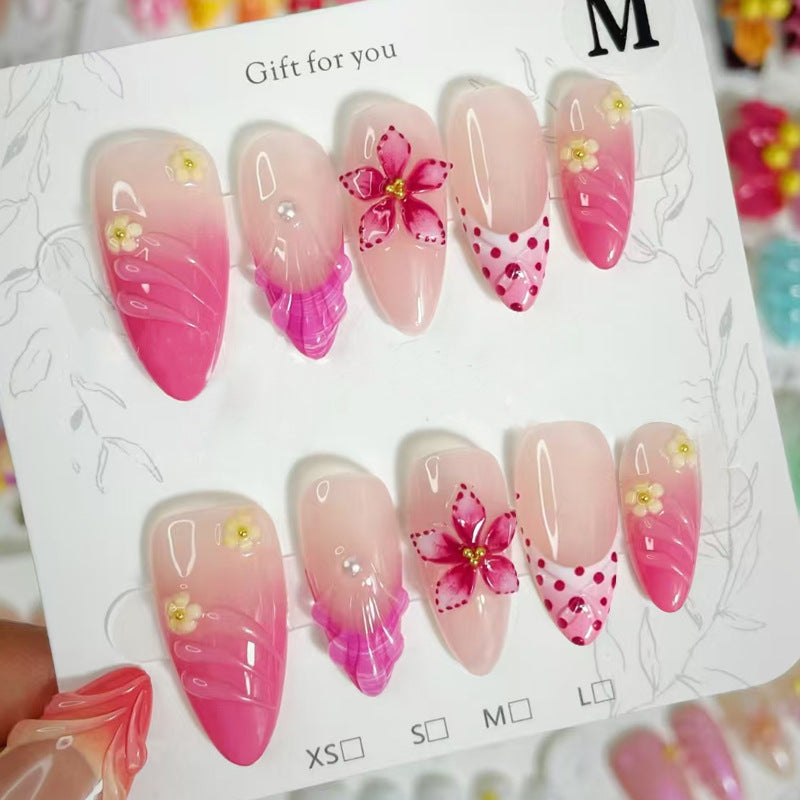 Decorative Floral Press-On Nail Art Set Kalsten 1790636398