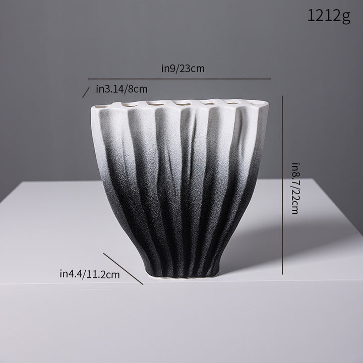 Sculptural Textured Ceramic Vase Kalsten
