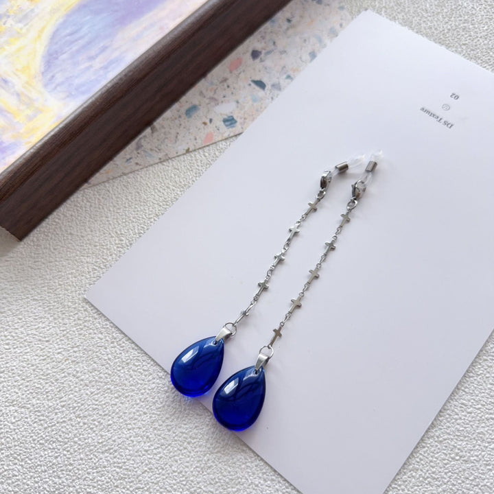 Elegant Drop Earrings with Chain Detail Kalsten