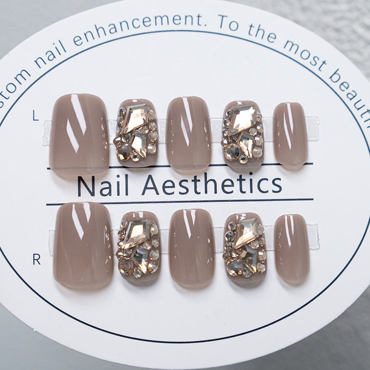Decorative Rhinestone Press-On Nails