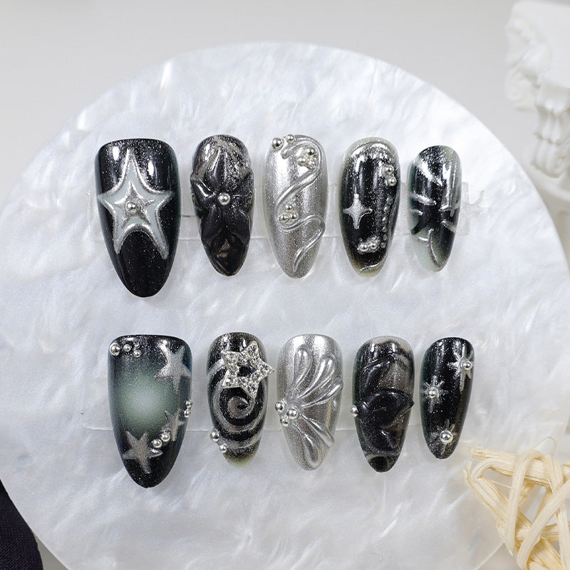 Stylish metallic decorated artificial nails Kalsten