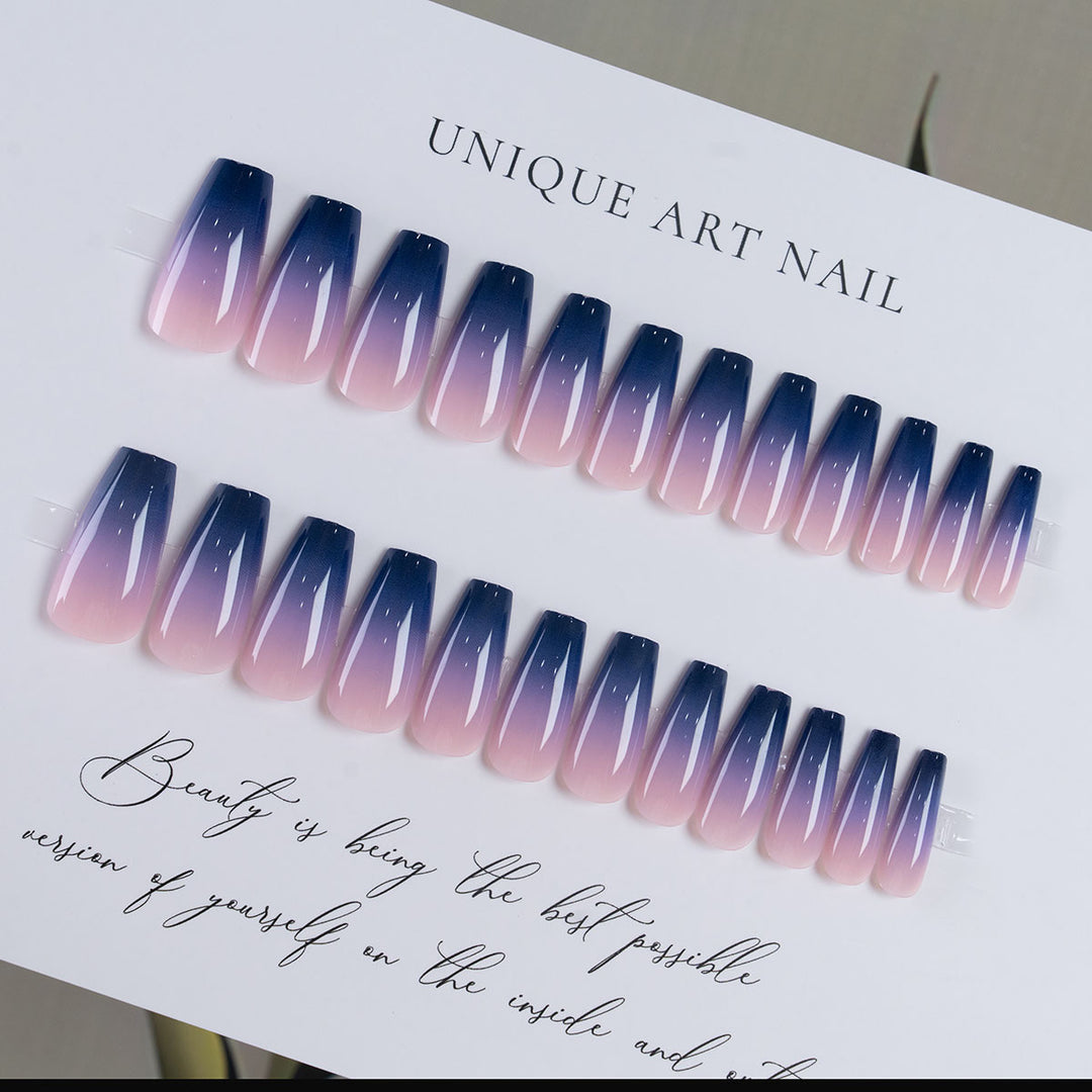 Ombre Long-Stiletto Press-On Nails