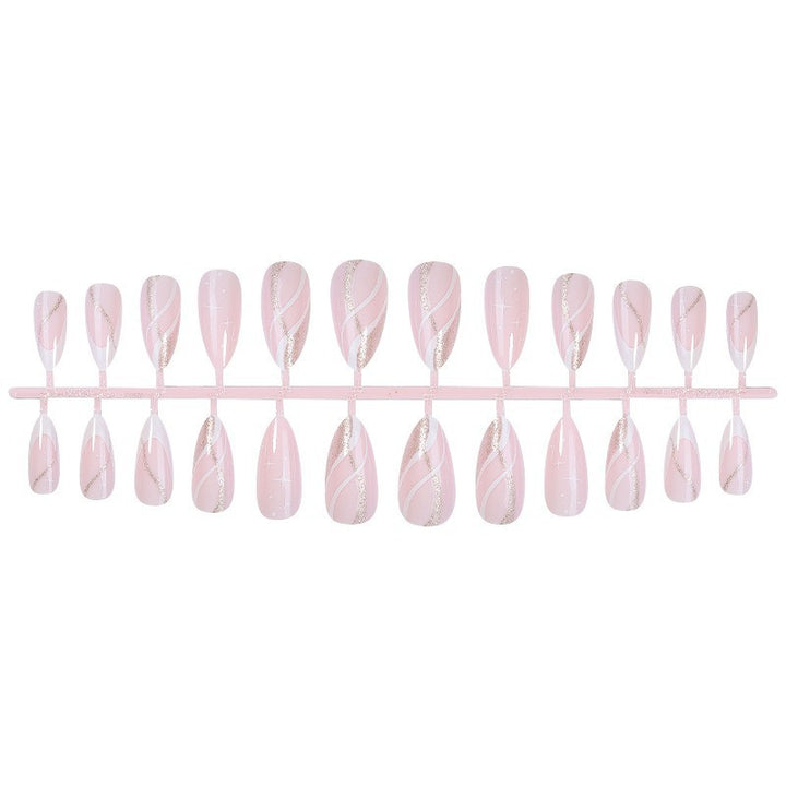 Premium Press-On Nail Art Set with Elegant Swirl Design Kalsten