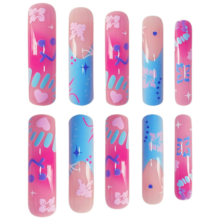 Artistic Long Acrylic Nail Enhancements Kalsten