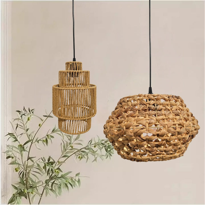 Handwoven Rattan Pendant Light