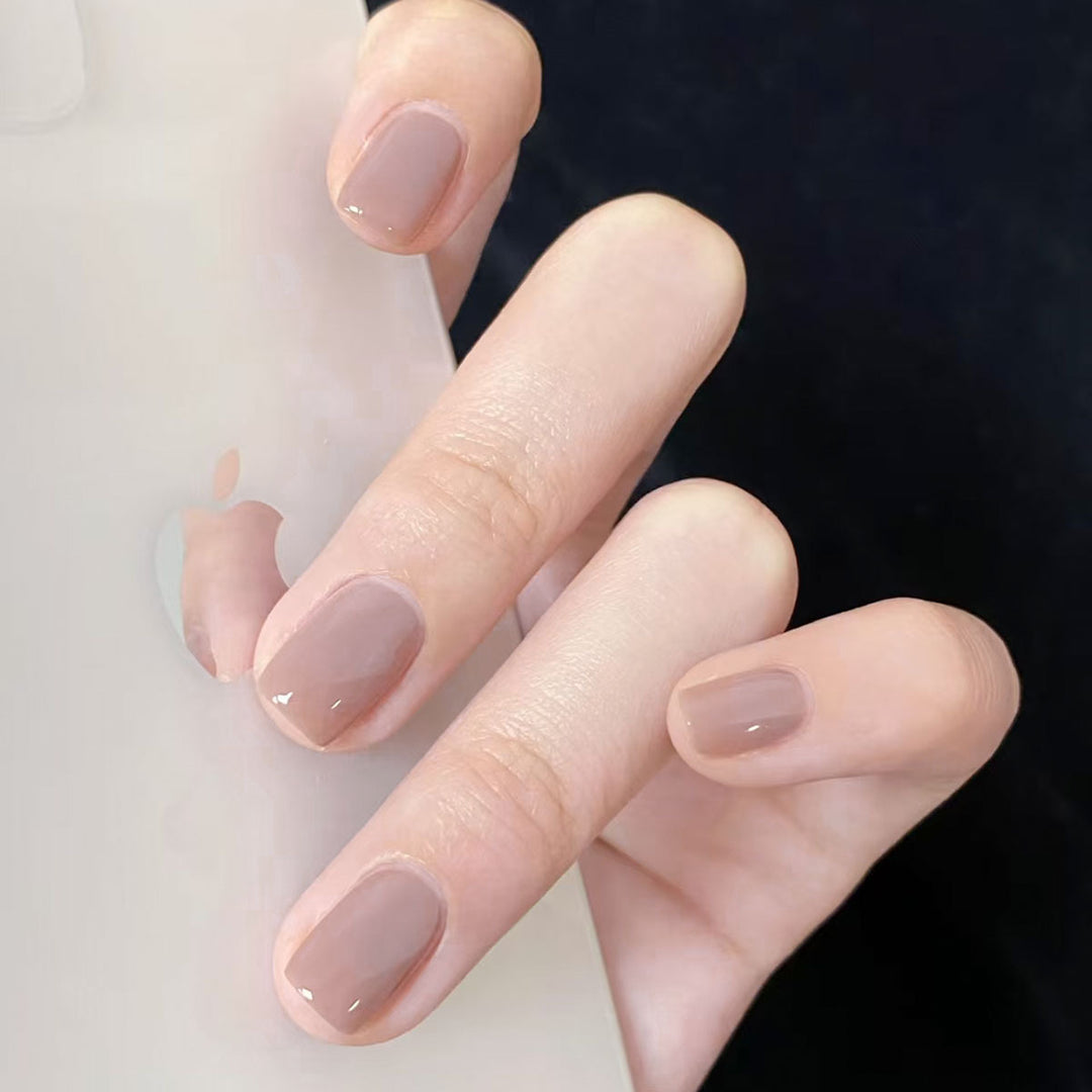 Elegant Coffin-Shaped Press-On Nails