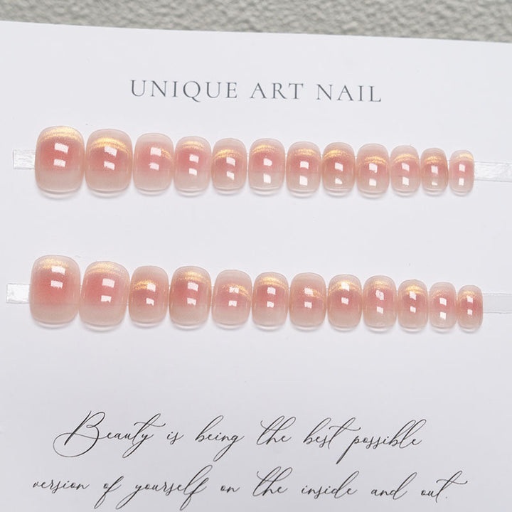 Elegant Press-On Nail Set with Glossy Finish