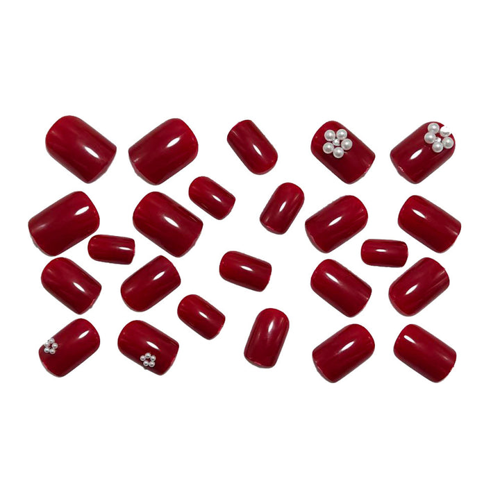Elegant artificial nails with shimmering rhinestone embellishments Kalsten
