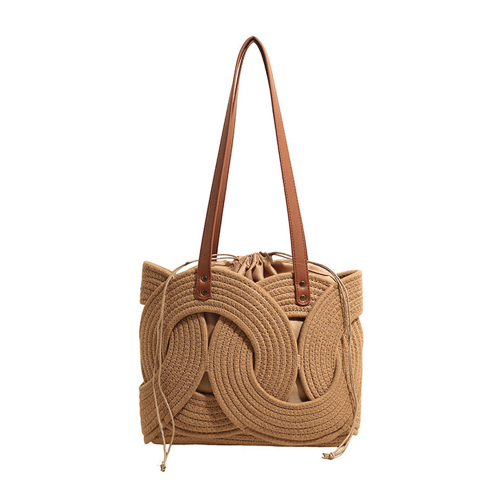 Woven Handle Tote Bag