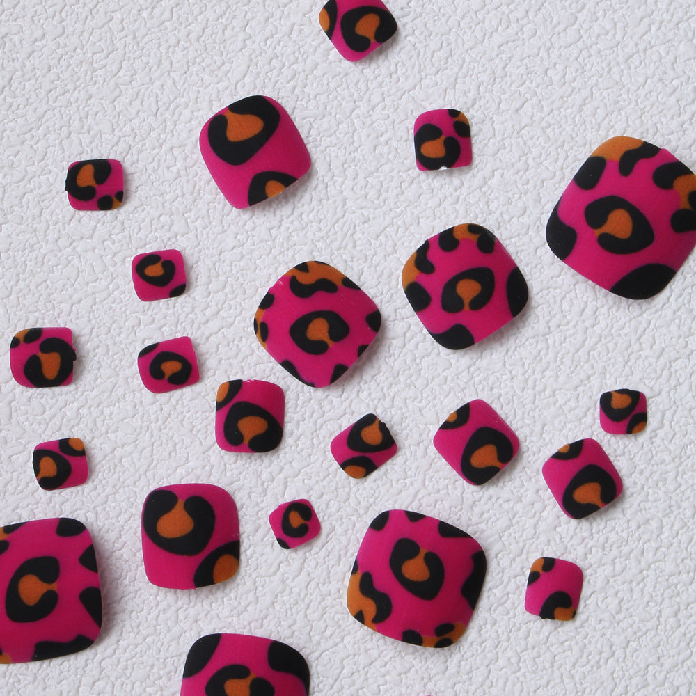 Playful Leopard Print Press-On Toenails Kalsten