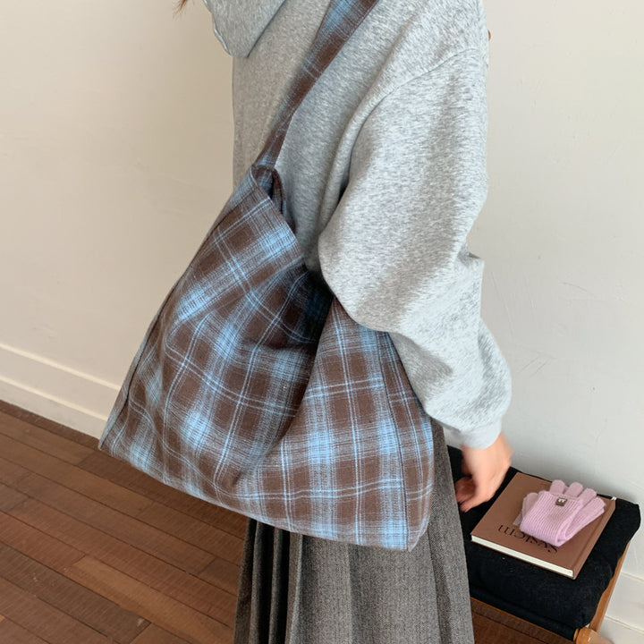 Casual Plaid Shoulder Bag