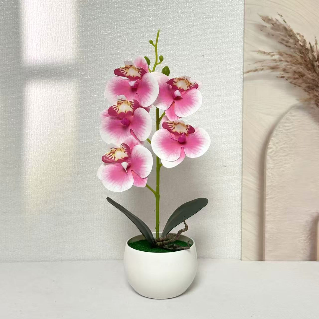 Realistic Artificial Orchid Plant Arrangement for Indoor Decor