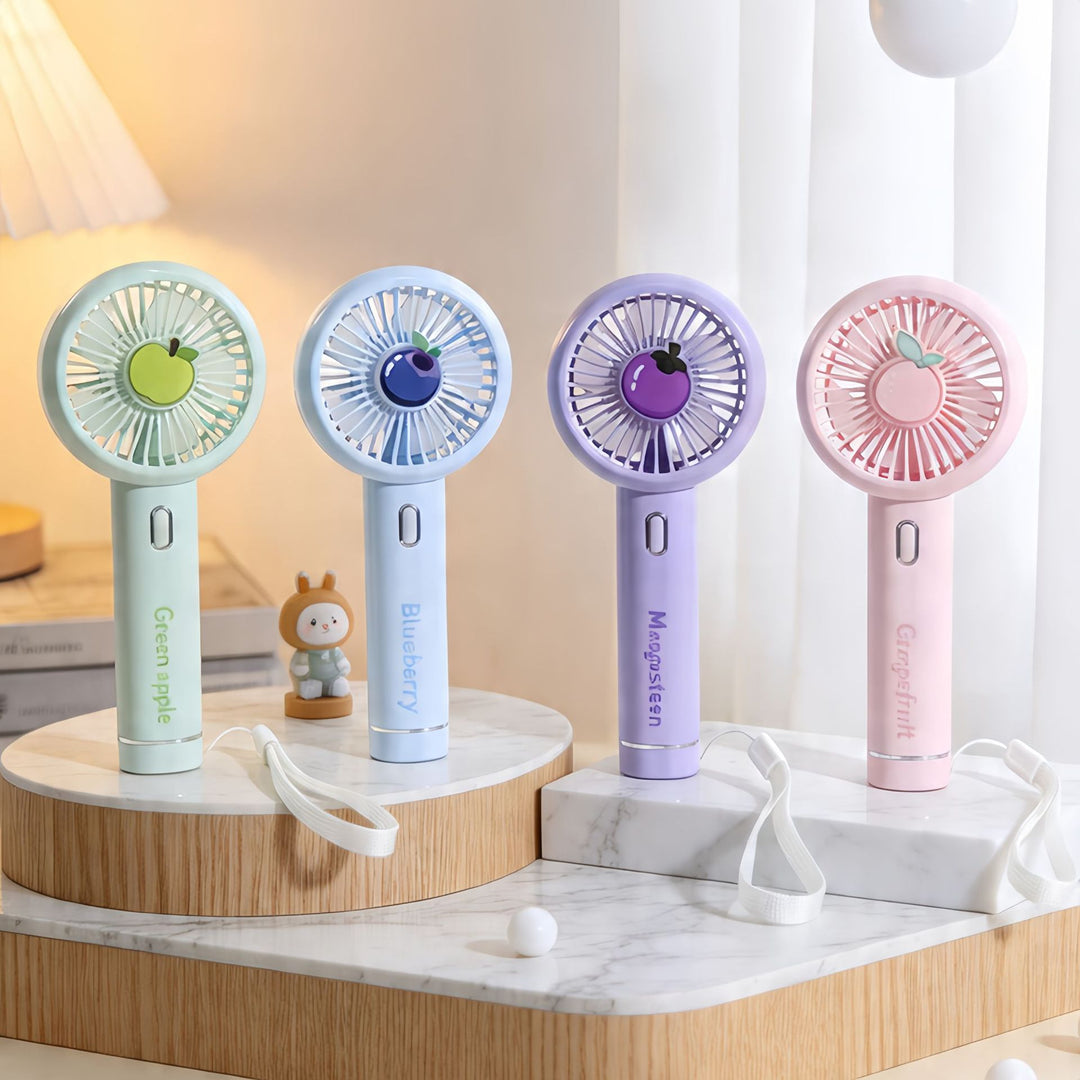 Ladies portable USB hand fan with ergonomic grip and variable speed control Kalsten