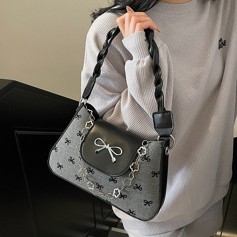 Classic Polka Dot Handcrafted Shoulder Bag