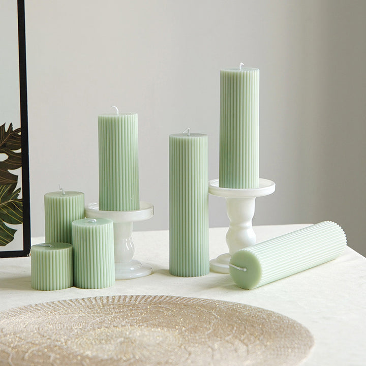 Minimalist Glossy Ceramic Pedestal Candle and Dessert Stand