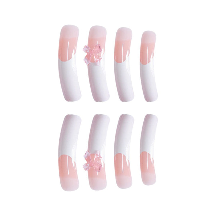 Elegant French Tip Acrylic Nail Enhancements Kalsten