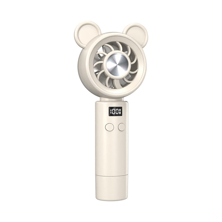Unisex Portable Hand Fan in Cute Bear Design with Digital Display Kalsten