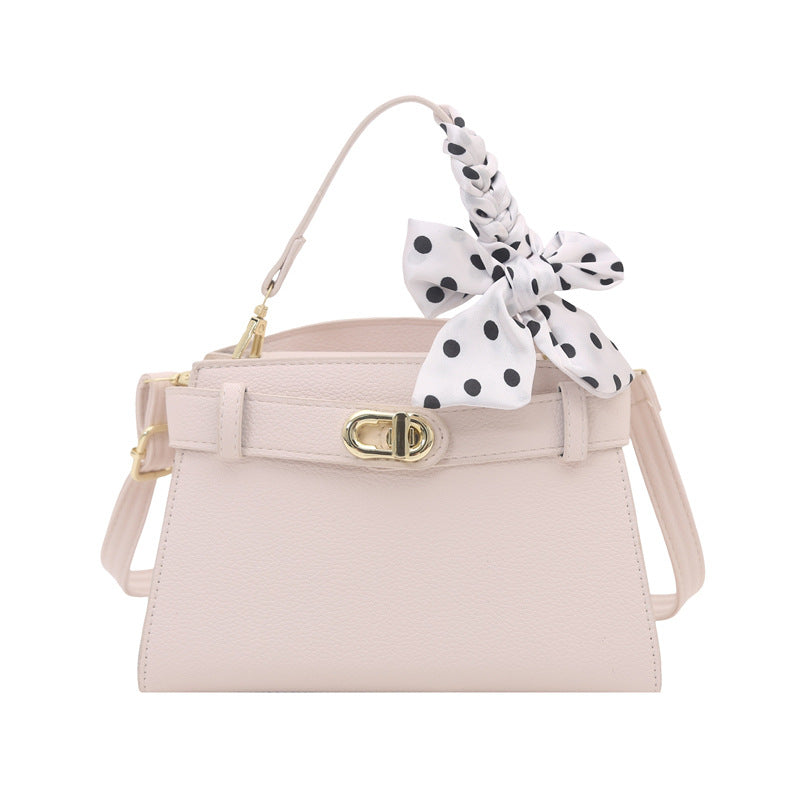 Structured Handbag with Decorative Bow