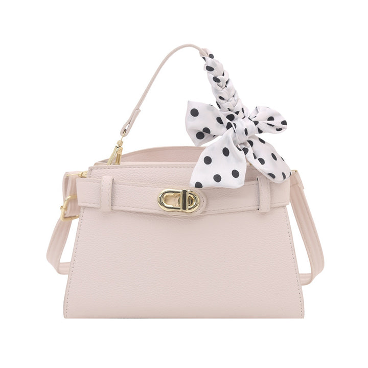 Structured Handbag with Decorative Bow