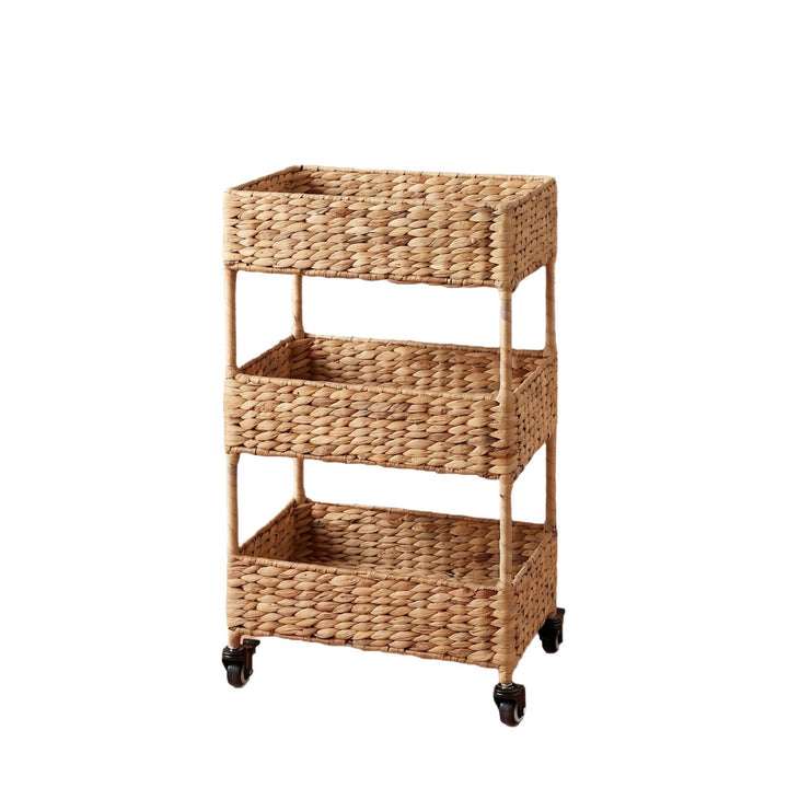 Mobile storage cart made of natural fabric Kalsten