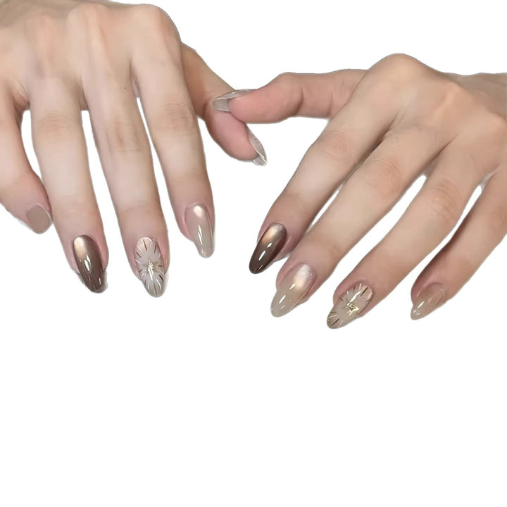 Floral Design Press-On Nail Set