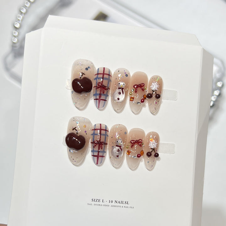 Themed Press-On Nail Art Set with Hello Kitty Designs Kalsten
