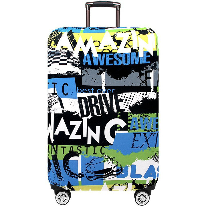 Unisex hard shell trolley with eye-catching marble print, telescopic handle and impact-resistant construction Kalsten