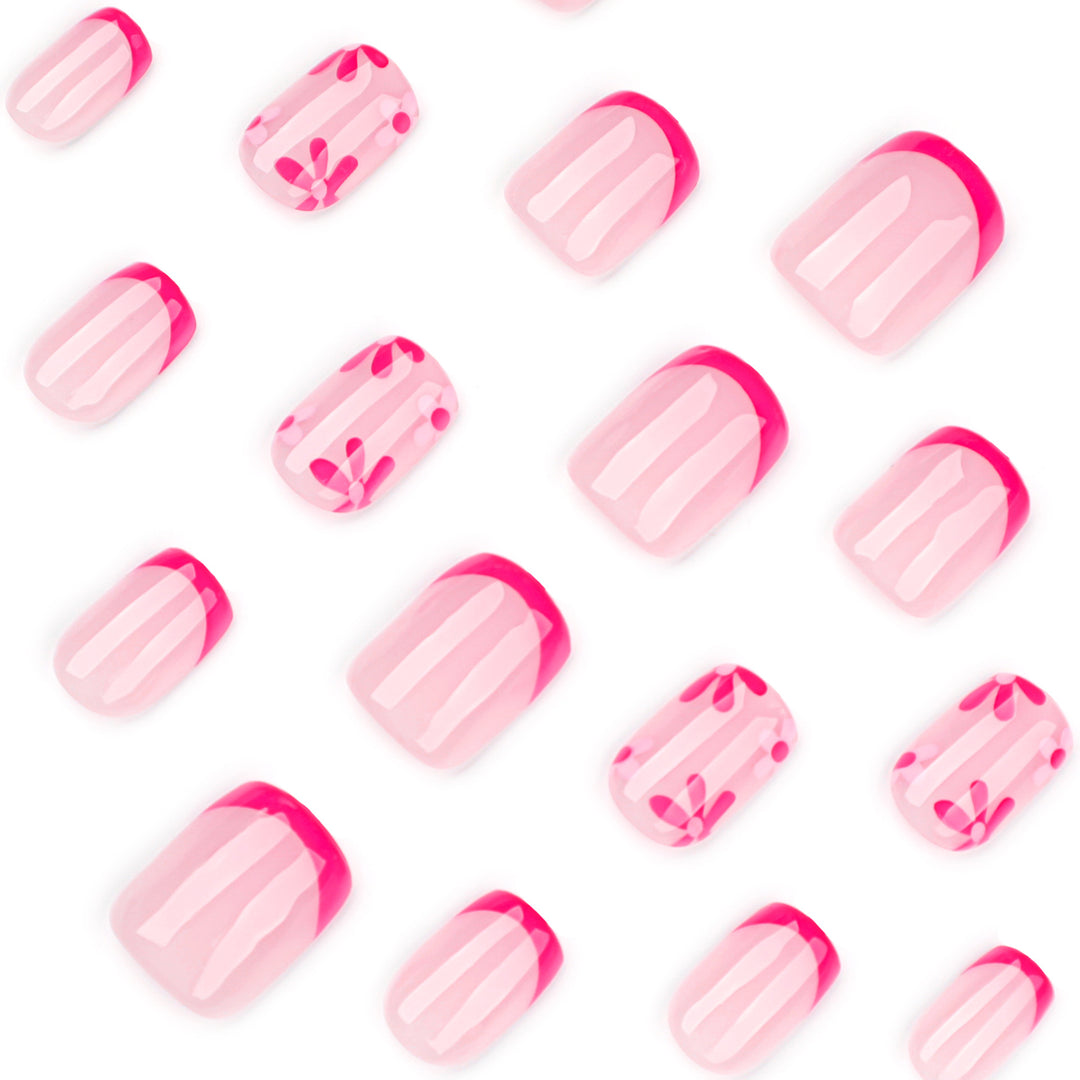 Artful Nail Extensions with Blooming Design Kalsten