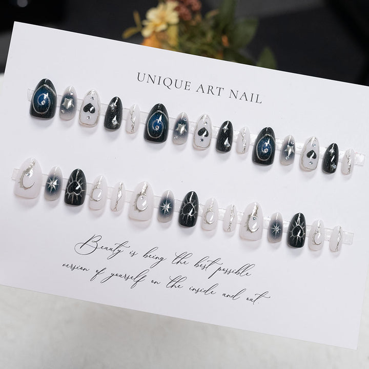Artistic Metallic Press-On Nail Set
