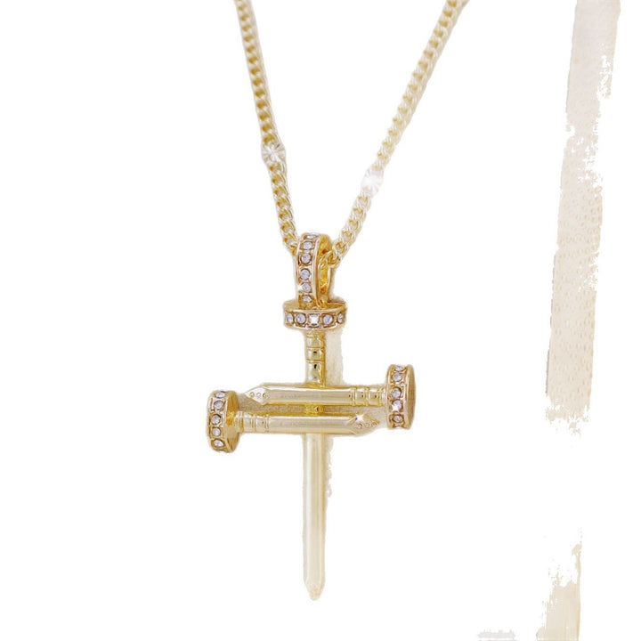 Luxurious Gemstone Embellished Cross Pendant Necklace Kalsten