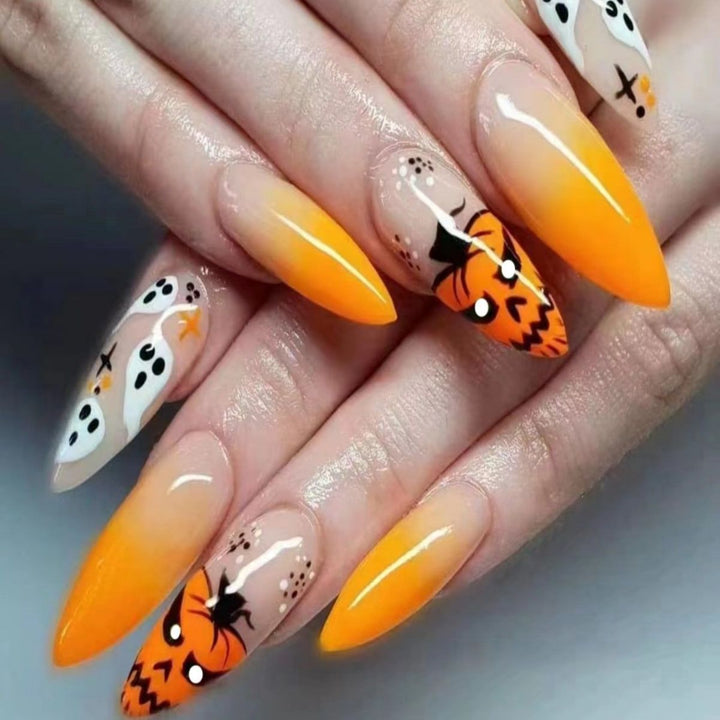 Halloween-Themed Press-On Nail Art Set