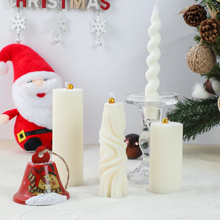 Christmas Tree-Shaped Hanging Decorative Soy Wax Ornament Candle with Star Topper