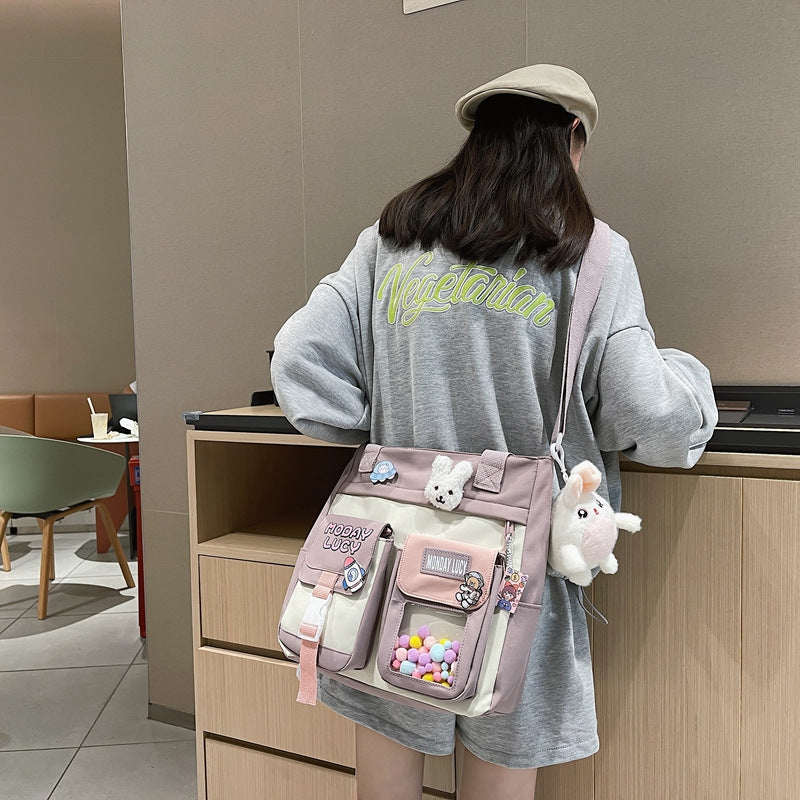 Whimsical Multi-Compartment Messenger Bag Kalsten