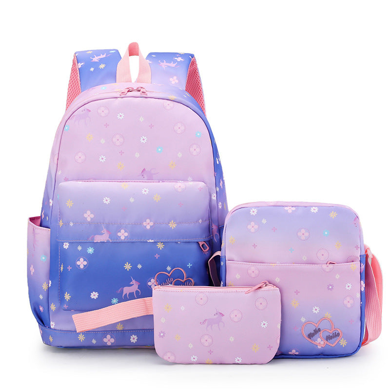 Cute Multi-Pocket School Backpack Set Kalsten