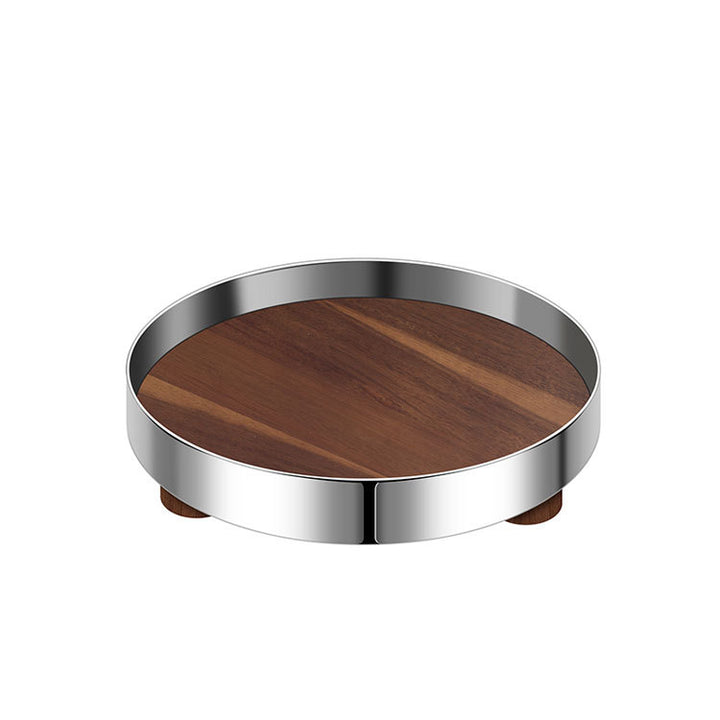 Decorative Metal and Wood Serving Tray
